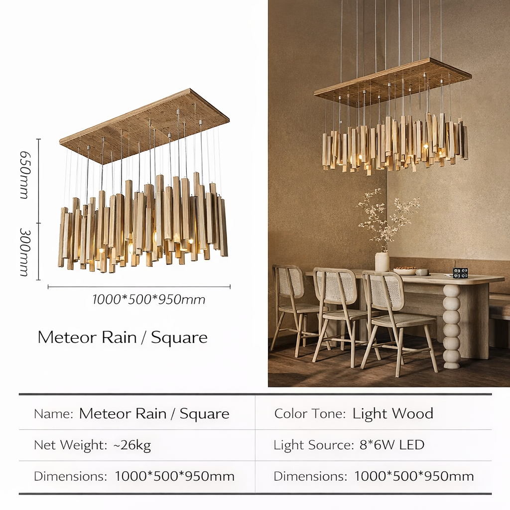 AURELIAN Sculpted Wood Pendant Light