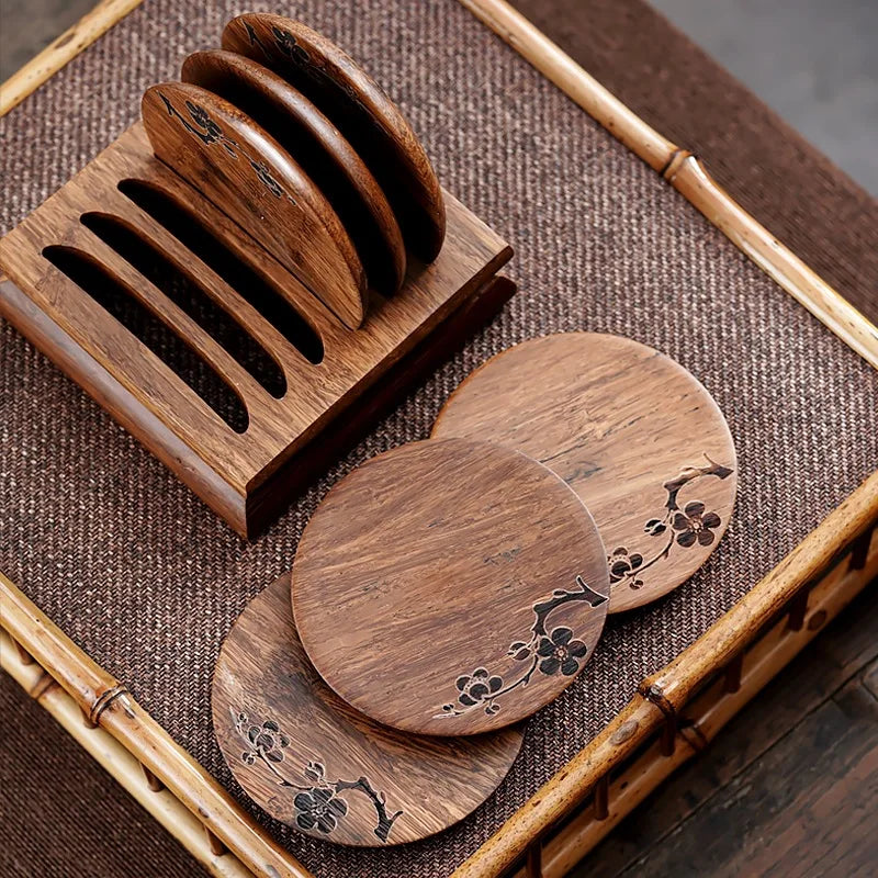 Wooden Tea Tray High-grade Epoxy Resin Retro Tea Table Household Small Dry Bubble Snack Tray Serving Tray Various Size
