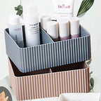 Plastic Makeup Organizer Grid Desktop Home Office Bathroom Storage Box Sundries Bin Case Cosmetic Closet  closet organizer