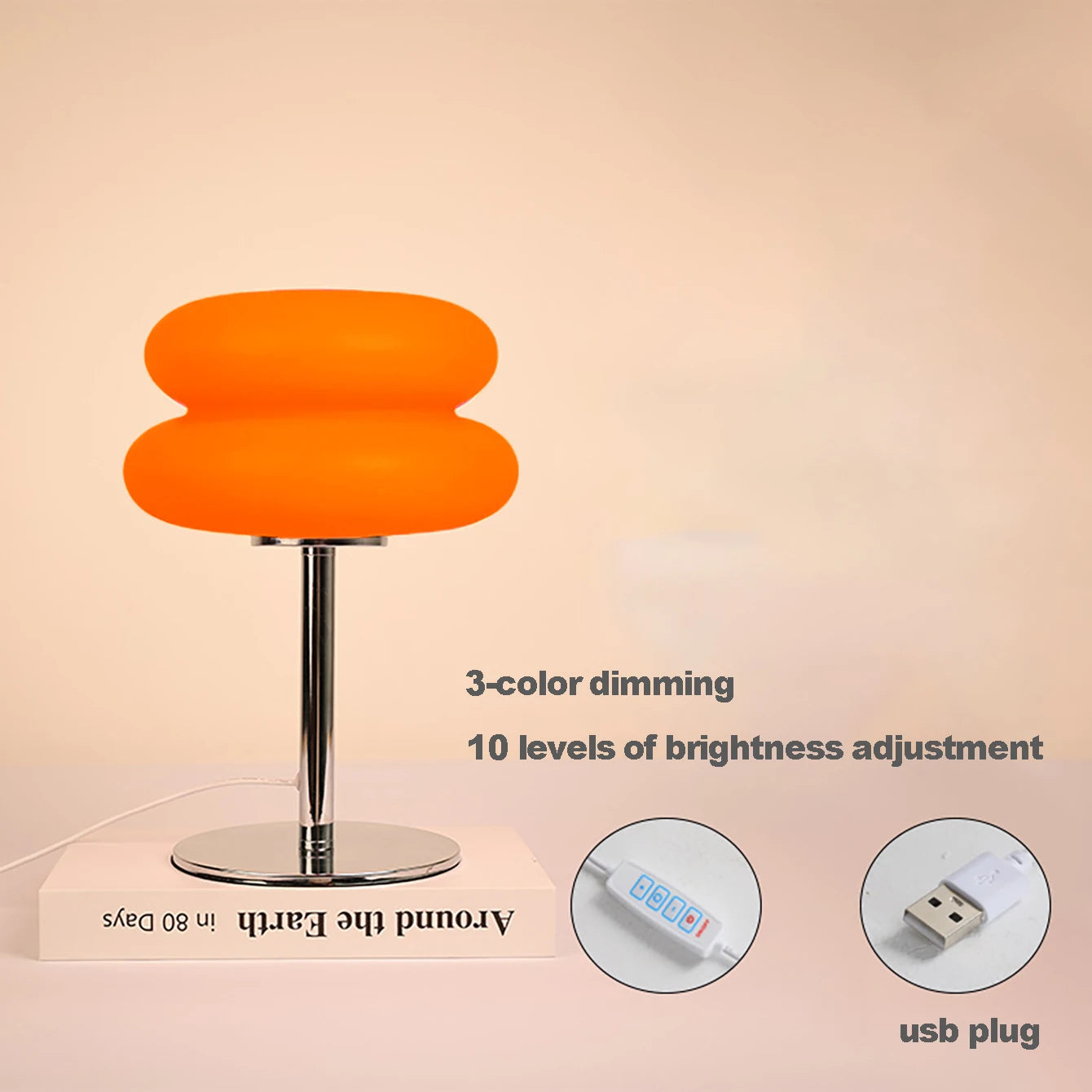 Elegant USB Bedside Lamp