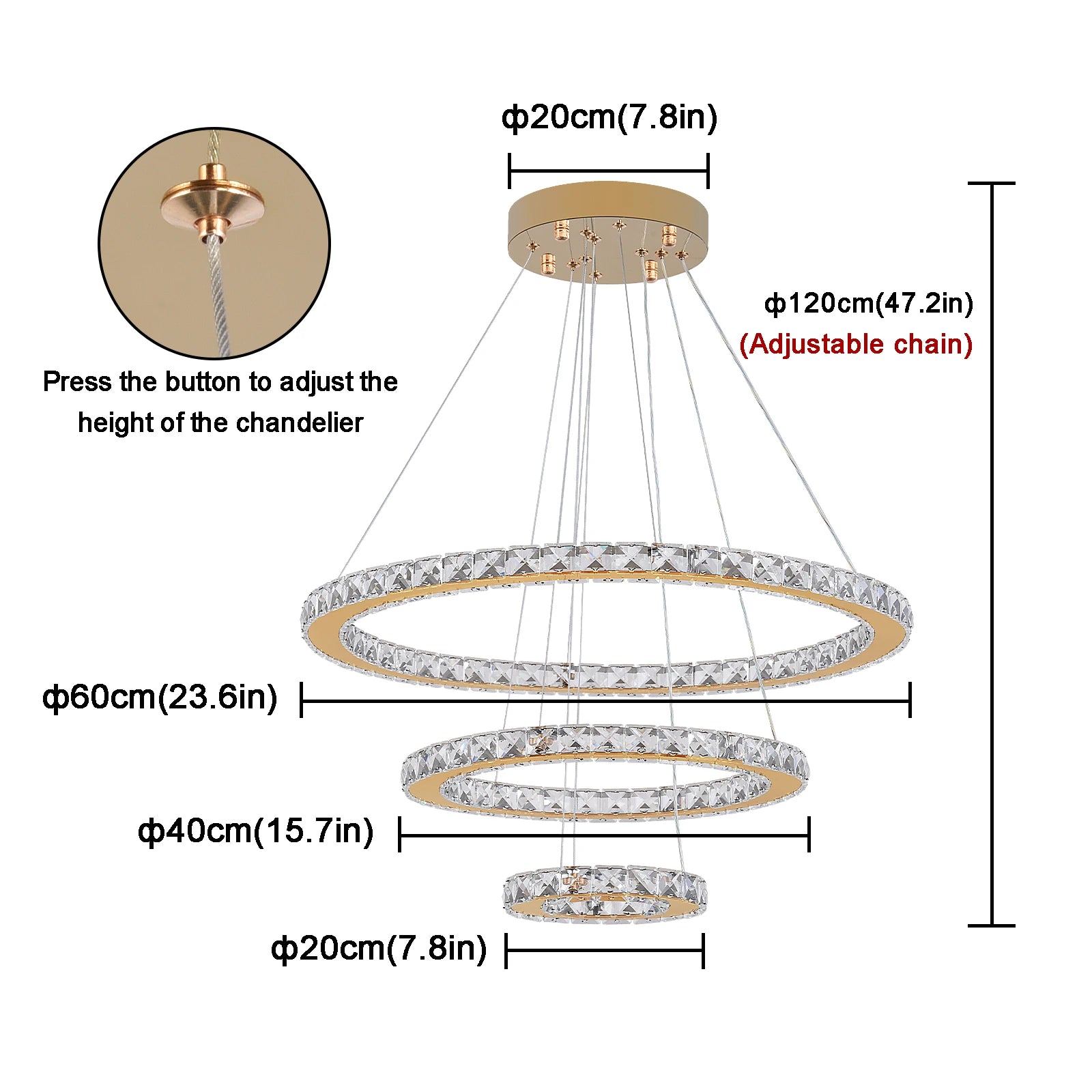 AURELIX™ Infinity Chandelier