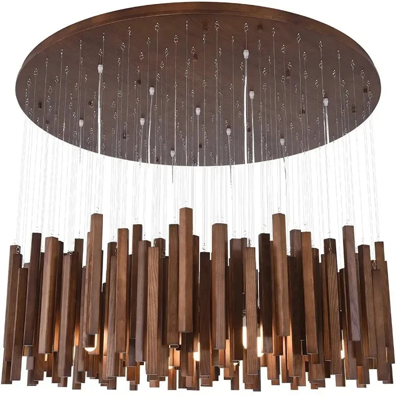 AURELIAN Sculpted Wood Pendant Light