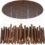 AURELIAN Sculpted Wood Pendant Light