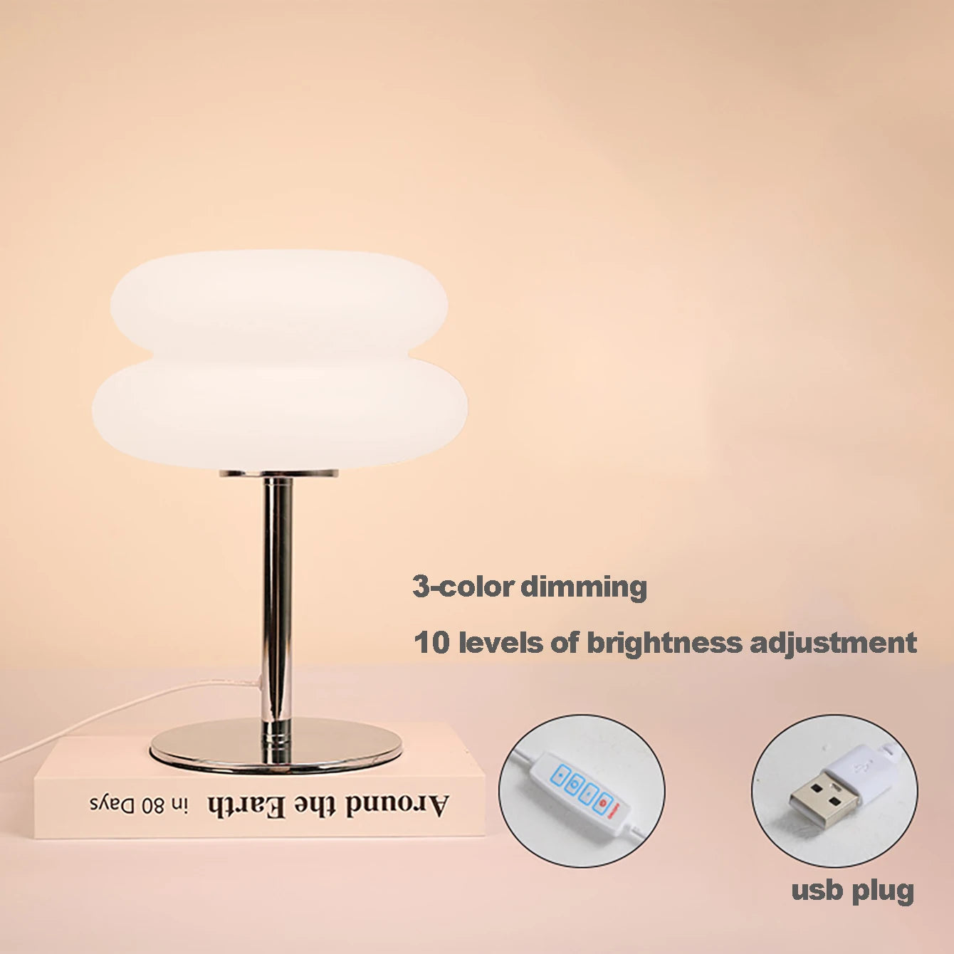 Elegant USB Bedside Lamp