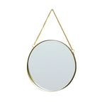 Decorative Mirror Nordic Wrought Iron Round  Wall Mounted Mirror Bathroom Dormitory Home Decor Glass Washstand Makeup Mirror