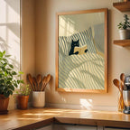 Retro Black Cat Reading Wall Art Prints Reading Theme Poster Canvas Print Painting Artwork Study Bedroom Bookstore Home Decor