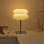Bedroom bedside lamp creamy style table lamp USB plug tri color dimming living room study atmosphere light