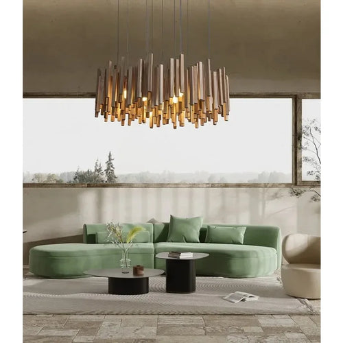 AURELIAN Sculpted Wood Pendant Light