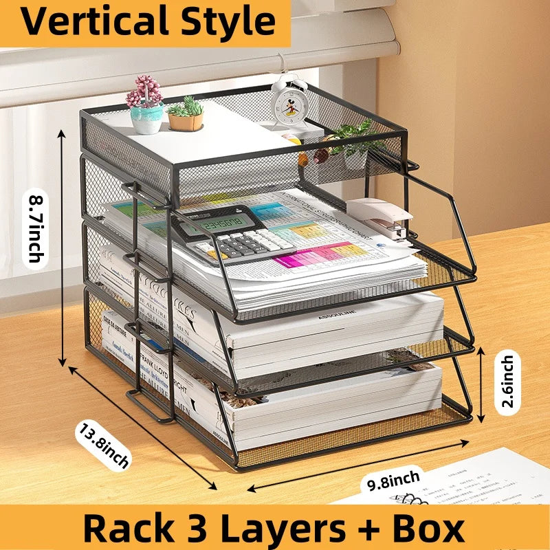 Elegant Metal Desk Organizer