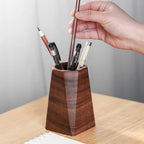 Black Walnut Pen Holder Polishing Design Desktop Storage Supplies Wooden Desk Accessories Pen Storage Box Walnut Pen Holder