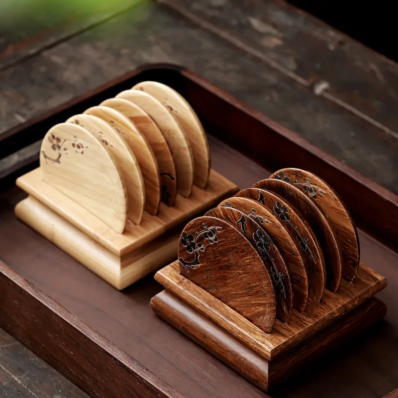 Wooden Tea Tray High-grade Epoxy Resin Retro Tea Table Household Small Dry Bubble Snack Tray Serving Tray Various Size
