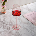 French Pink Flamingo Red Wine Glasses Set Crystal Glass Goblet Creative Inclined Mouth Concave Bottom Champagne Wine Cup Blue