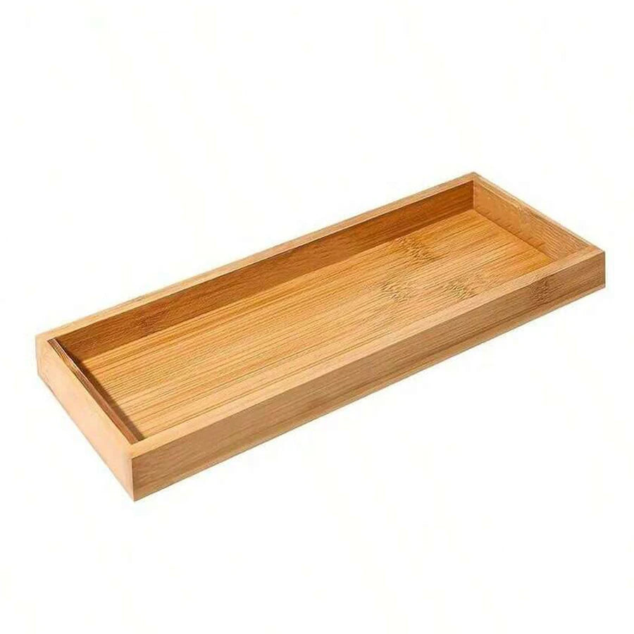 Elegant Bamboo Bathroom Tray Set