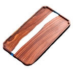 Wooden Tea Tray High-grade Epoxy Resin Retro Tea Table Household Small Dry Bubble Snack Tray Serving Tray Various Size