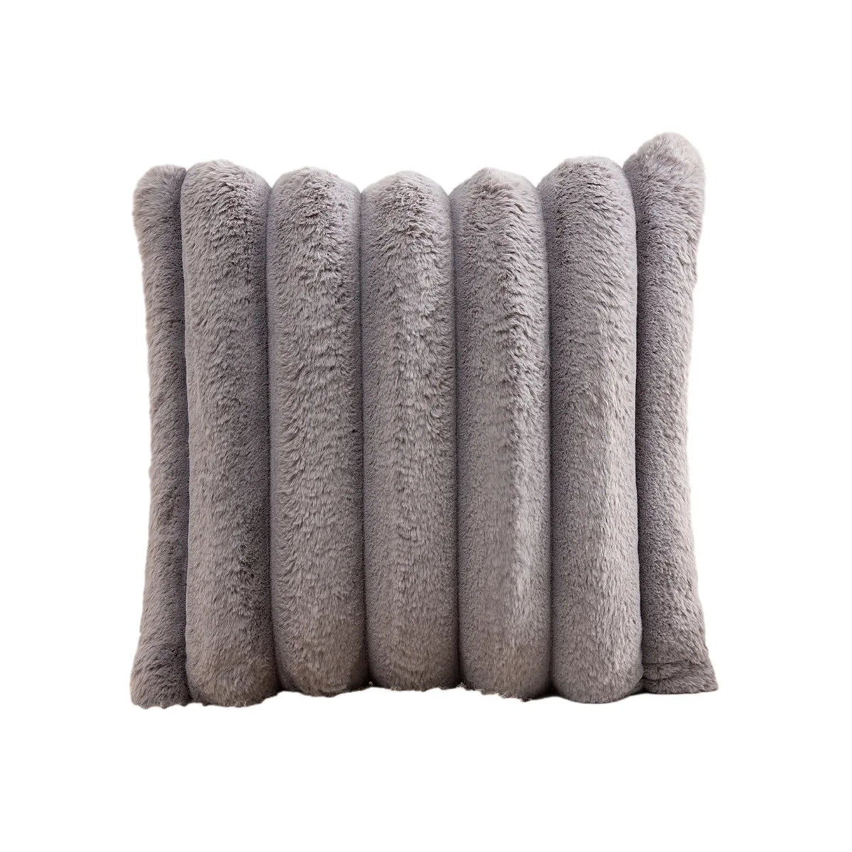 Single Sided Soft Rabbit Velvet Pillow Cover Sofa Cushion Waist Cover Winter Warm Fluffy Sleeping Simple Decorative Pillowcase