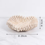 Elegant Scallop Marble Bowl