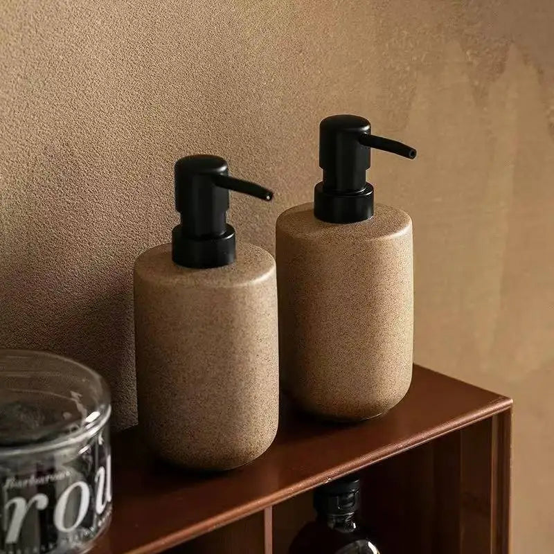 Nordic Ceramic Lotion Bottle Squeeze Bottle Bathroom Soap Dispenser Shampoo Body Lotion Conditioner Bottle Bathroom Accessories