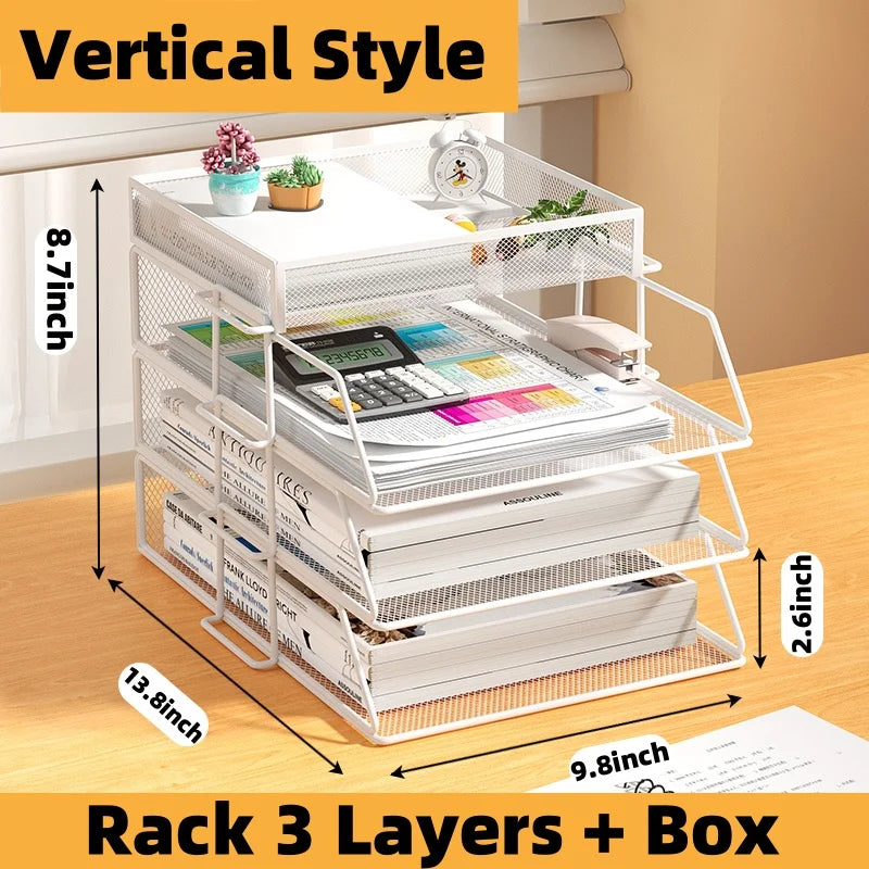 Elegant Metal Desk Organizer