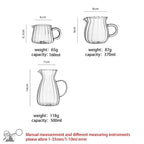Glass Tea Pitcher Transparent Handle Milk Coffee Cup Heat-Resisting High Borosilicate Glass Coffee Pot  Espresso Measuring Cup