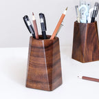 Black Walnut Pen Holder Polishing Design Desktop Storage Supplies Wooden Desk Accessories Pen Storage Box Walnut Pen Holder