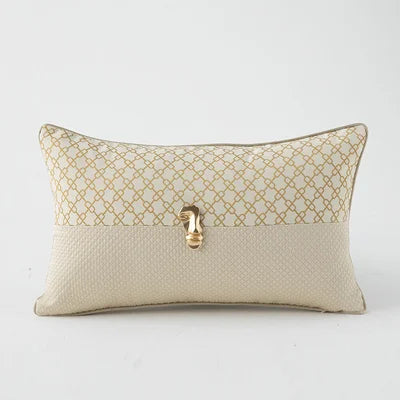 Geometric Jacquard Cushion Cover