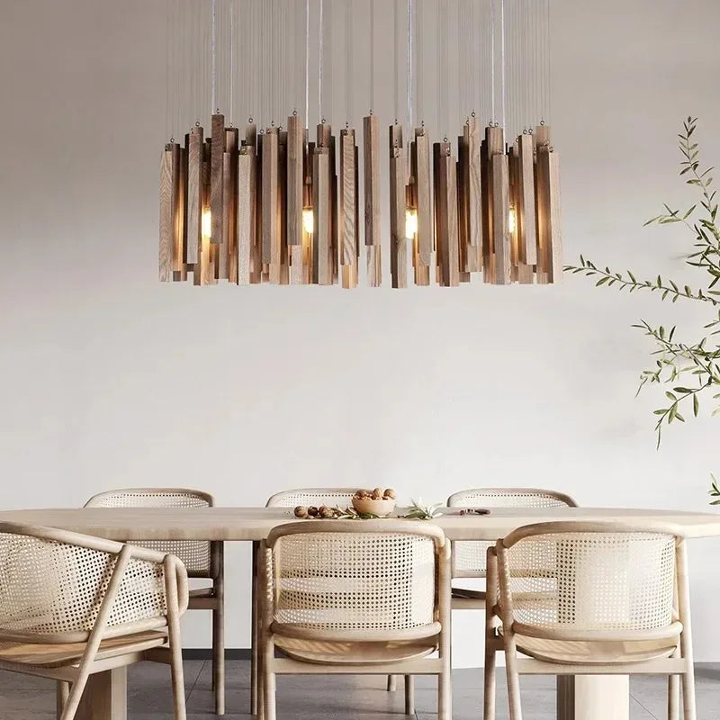 AURELIAN Sculpted Wood Pendant Light