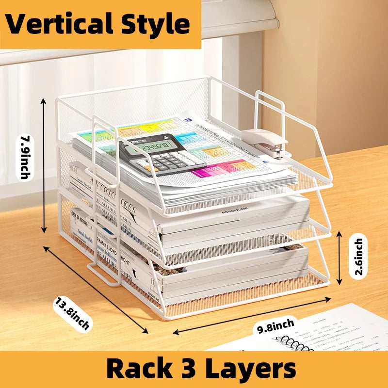Elegant Metal Desk Organizer