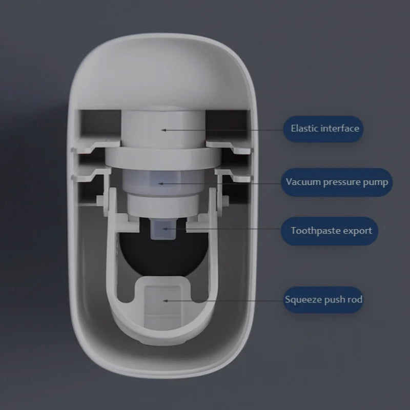 Non Punching And Squeezing Toothpaste Dispenser Fully SAutomatic Household Wall Mounted Toothpaste Dispenser Toothbrush Holder