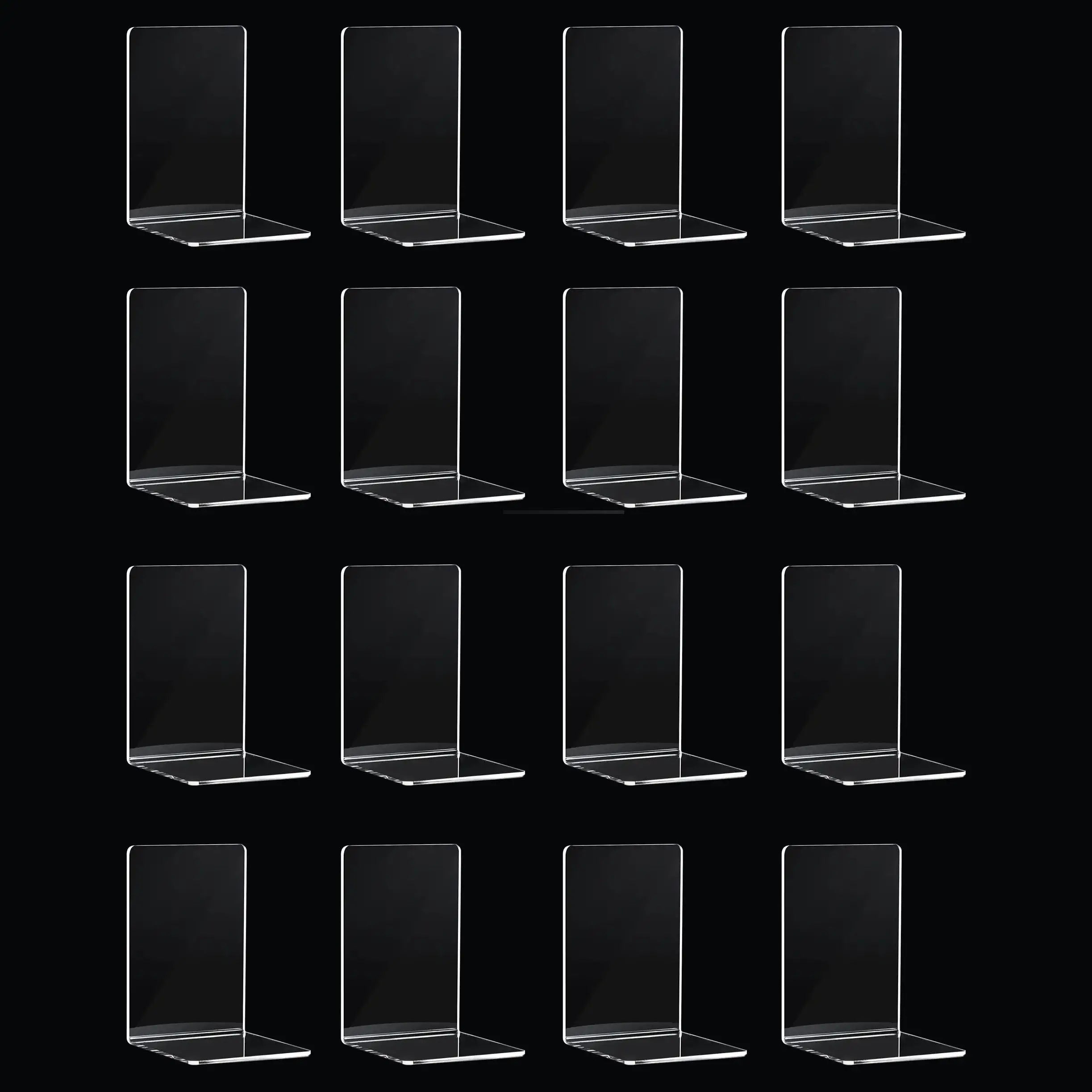 Clear Acrylic Bookends Set