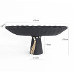 Elegant Black Wood Fruit Bowl