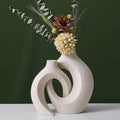Elegant White Ceramic Vase Set