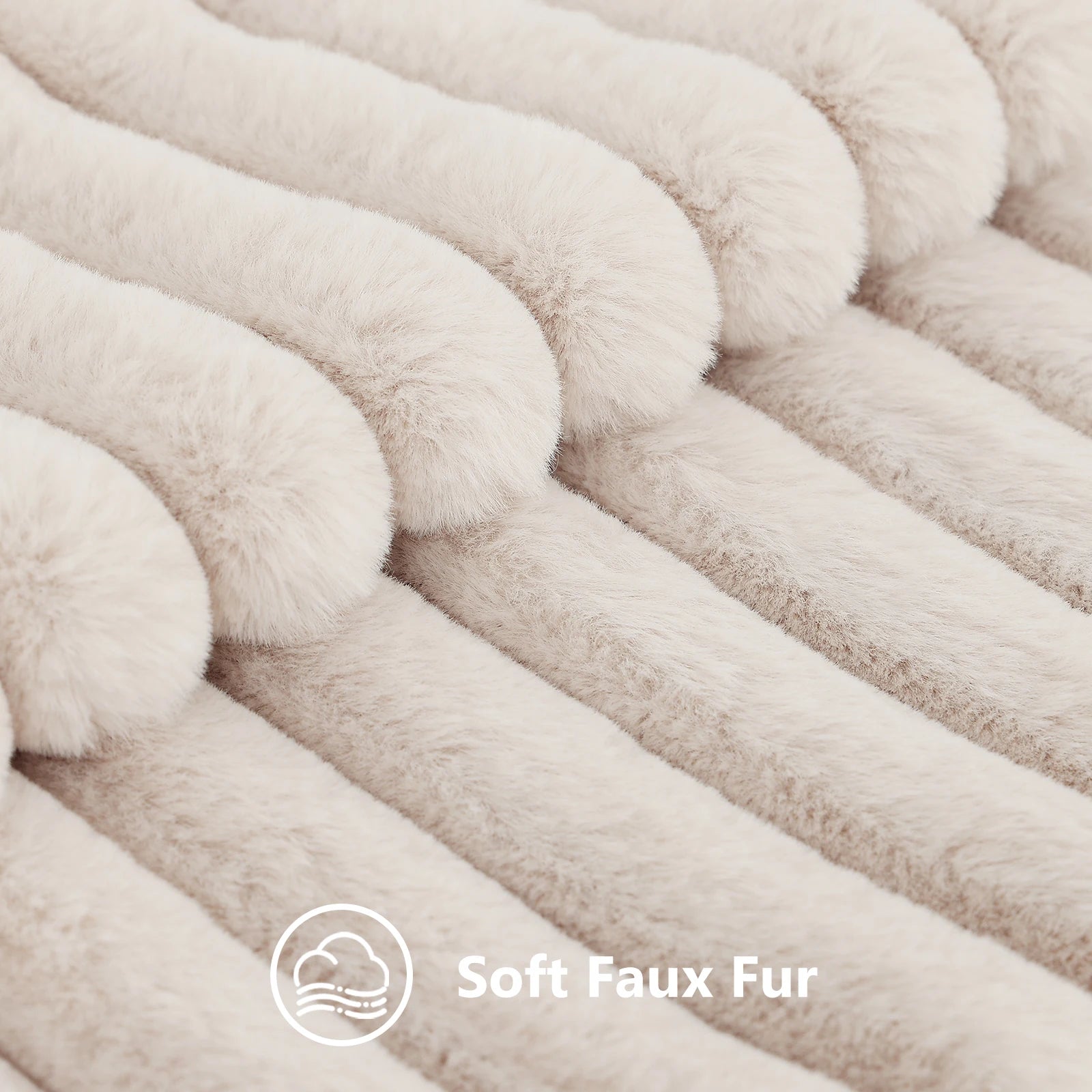 Homaxy Plush Pillow Cover 50x50cm Soft Fluffy Striped Cushion Cover 40x40 Luxury Pillowcase Home Decorative Pillow Case For Sofa