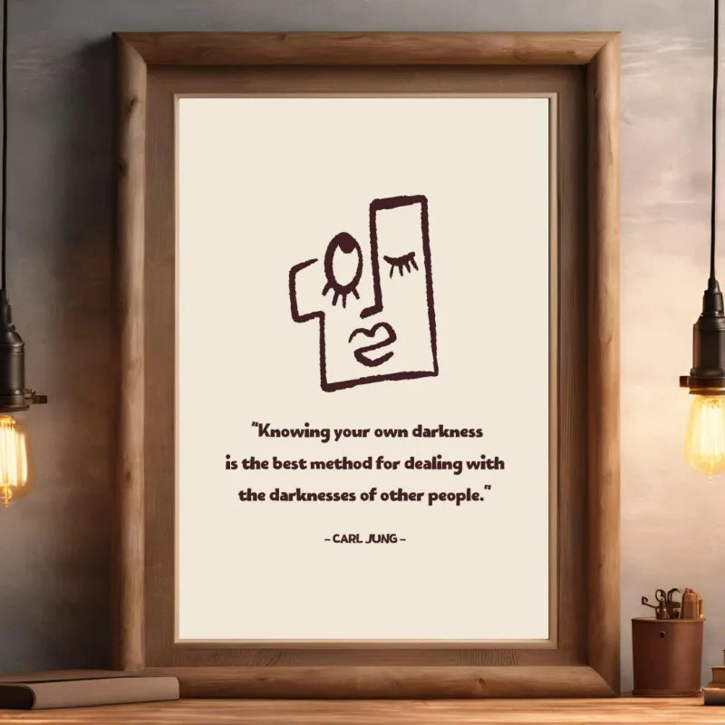 Carl Jung Carl Rogers Poster Therapy Office Decor Psychology Art Mental Health Inspirational Quotes Minimalist Home Wall Art