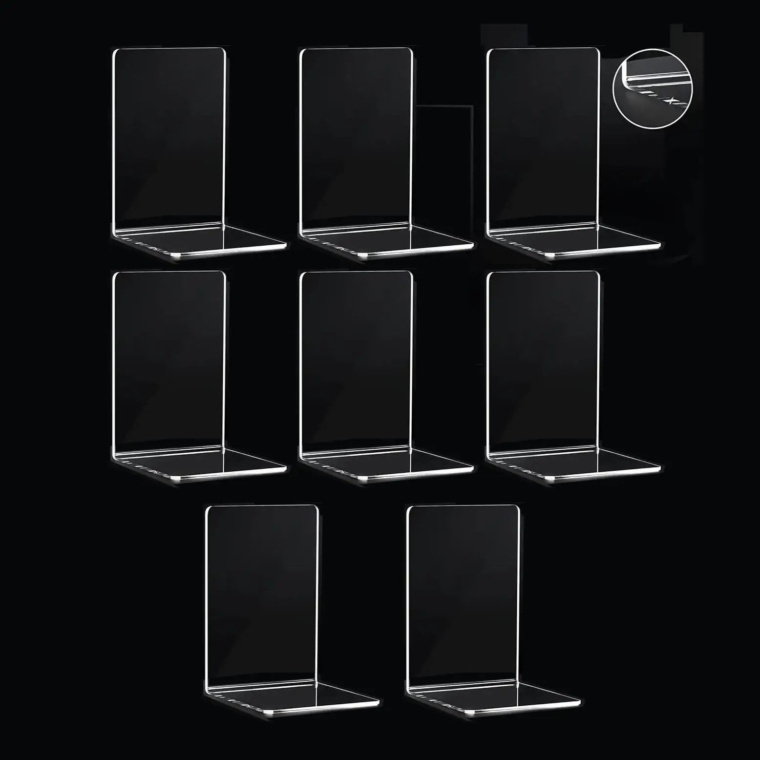 Clear Acrylic Bookends Set