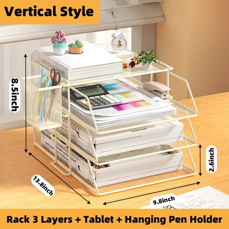 Elegant Metal Desk Organizer