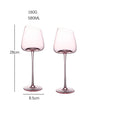 Elegant Pink Wine Glass Set