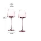 Elegant Pink Wine Glass Set
